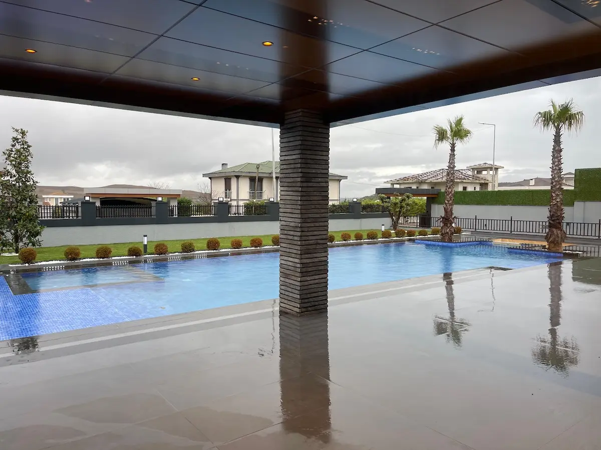 Shaded terrace